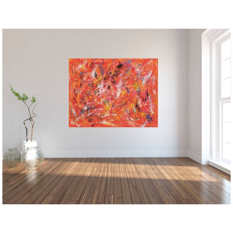 Original Abstract Expressionism Abstract Painting by Karel Van Camp