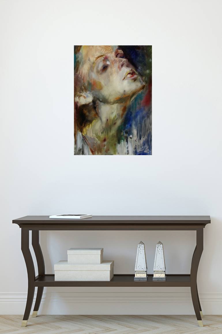 Original Expressionism People Painting by Moussin Irjan
