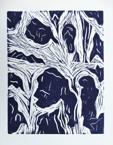 Original Abstract Expressionism Fantasy Printmaking by Drager Meurtant
