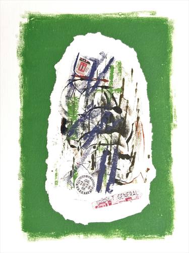 Original Abstract Collage by Drager Meurtant
