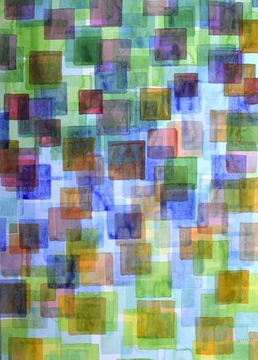 Original Abstract Geometric Paintings by Heidi Capitaine