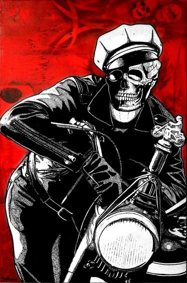 Original Pop Art Motorcycle Paintings by Sean McCarthy