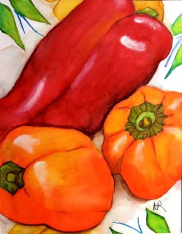 Original Abstract Food Paintings by Nancy Riedell