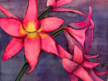 Original Abstract Floral Paintings by Nancy Riedell