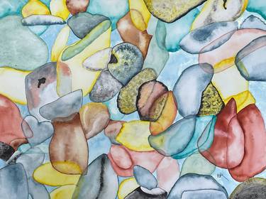 Print of Abstract Beach Paintings by Nancy Riedell