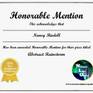 Honorable Mention Award June 25, 2022