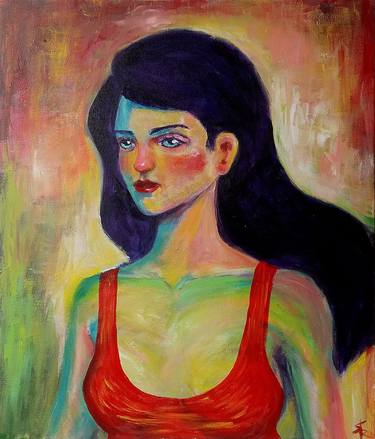 Print of Expressionism Women Paintings by Erki Schotter