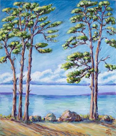Landscape with Pine Trees thumb