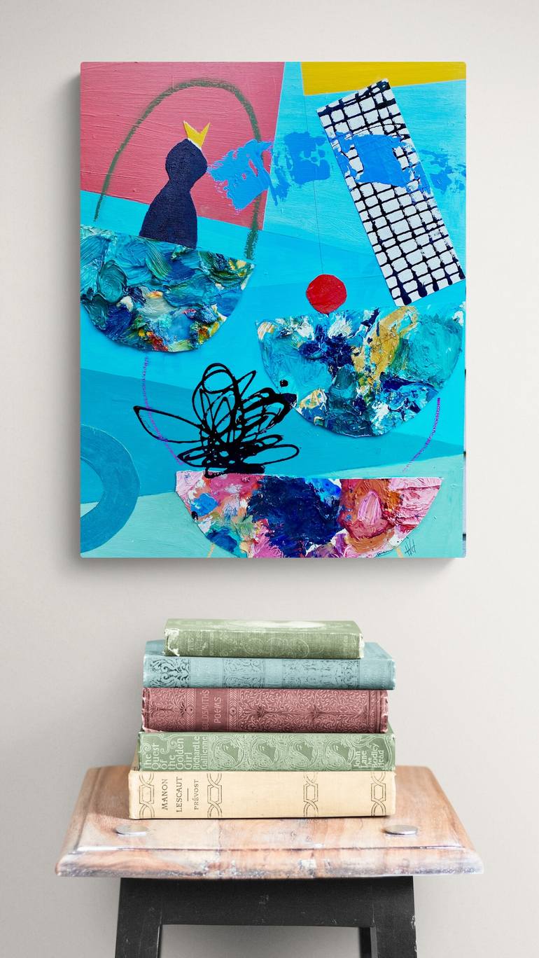 Original Abstract Expressionism Abstract Mixed Media by Theresa Vandenberg Donche