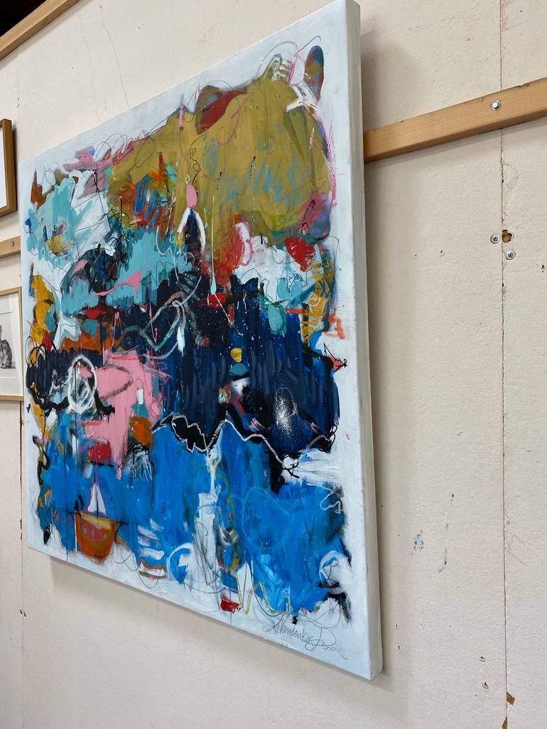 Original Abstract Expressionism Abstract Painting by Theresa Vandenberg Donche