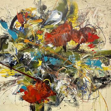 Original Abstract Expressionism Abstract Paintings by Theresa Vandenberg Donche