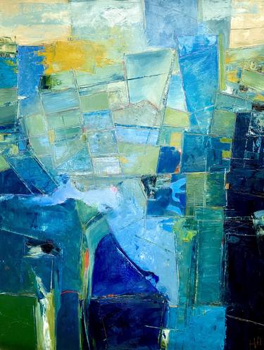 Original Abstract Aerial Paintings by Theresa Vandenberg Donche