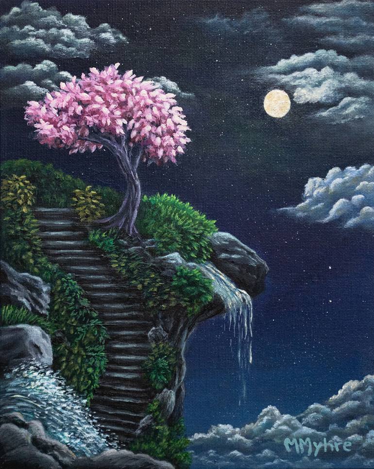 Original Fantasy Painting by Melanie Myhre | Surrealism Art on Canvas | The Tree Of Life