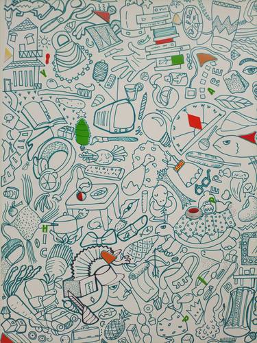 Original Contemporary Abstract Drawing by Oluwaseyi Alade