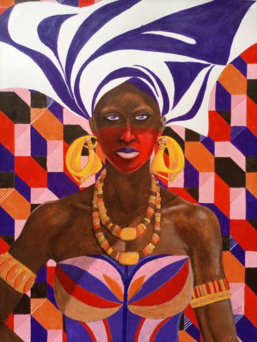 Original Contemporary Women Painting by Oluwaseyi Alade
