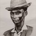 Man in a straw hat by Oluwaseyi Alade