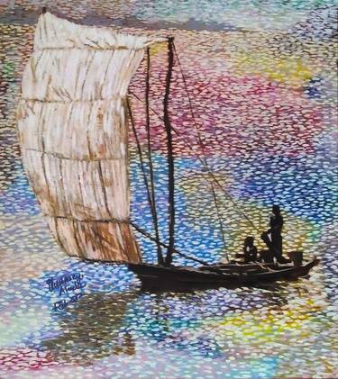 Print of Impressionism Seascape Paintings by Oluwaseyi Alade