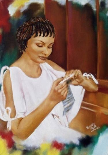 Original Realism Women Paintings by Oluwaseyi Alade