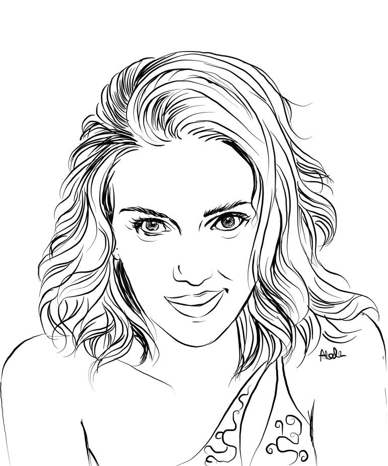 Scarlett Johansson Drawing by Oluwaseyi Alade | Saatchi Art