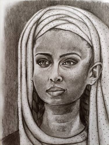 Original Fine Art Women Drawings by Oluwaseyi Alade