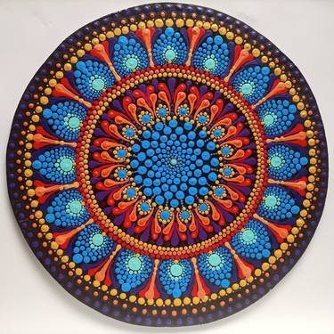 Mandala No. 43 Orange Blue thumb