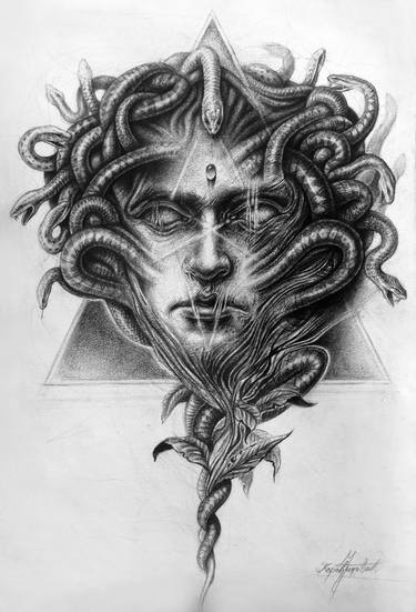 Print of Surrealism Classical mythology Drawings by Marko Karadjinovic
