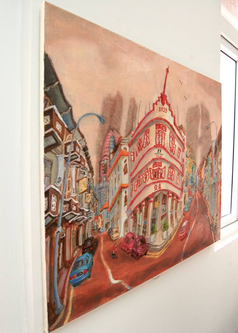 Original Art Deco Cities Painting by Hweeyen Ong