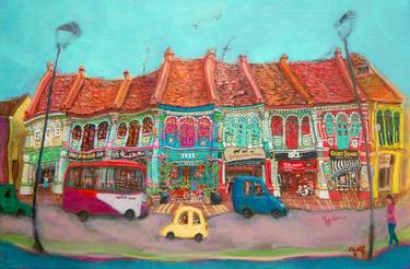 Original Surrealism Architecture Painting by Hweeyen Ong
