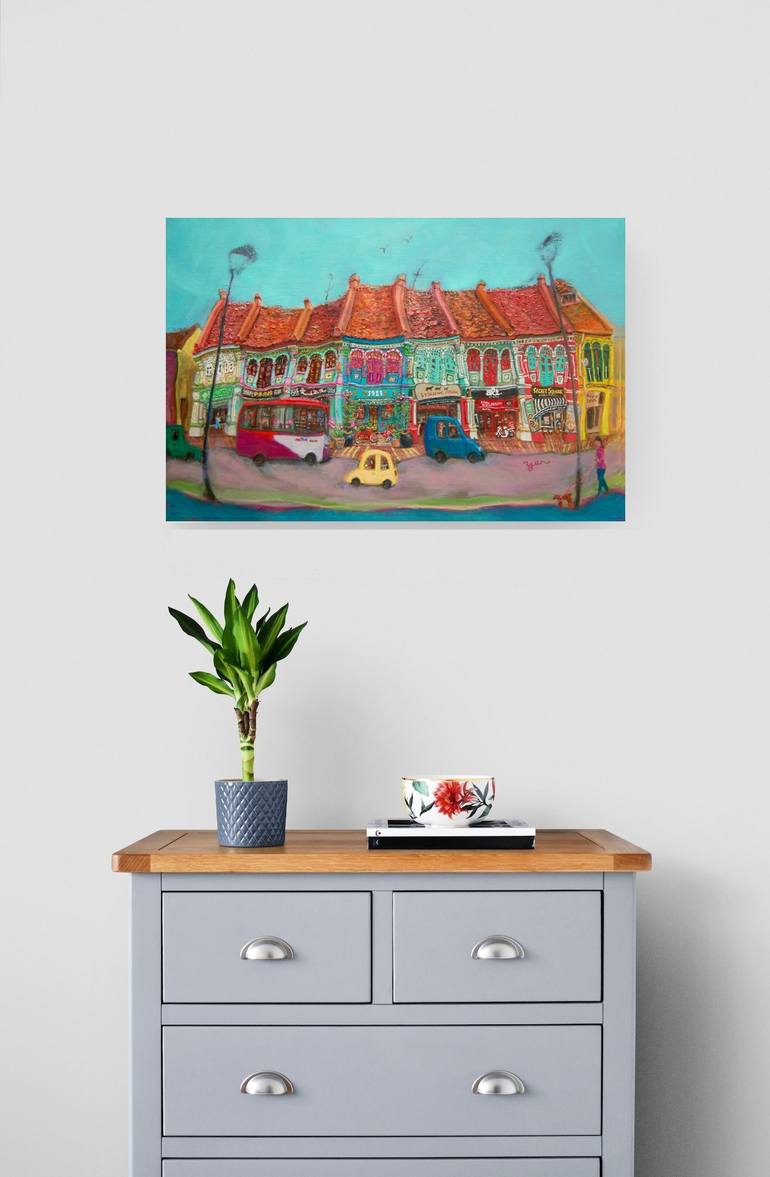 Original Surrealism Architecture Painting by Hweeyen Ong