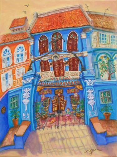 Original Impressionism Architecture Painting by Hweeyen Ong
