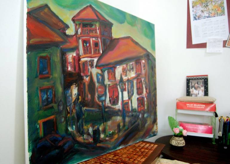 Original Surrealism Architecture Painting by HweeYen Ong