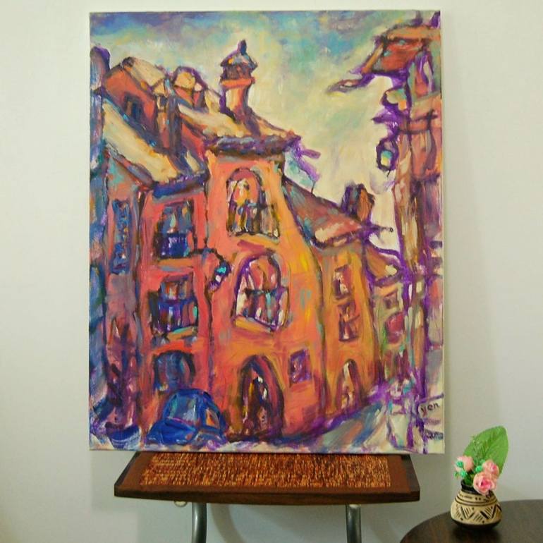 Original Expressionism Architecture Painting by Hweeyen Ong