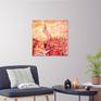 Prague city dome landscape painting in bright vibrant impressionist orange red sunset hues, collaged with musical notes epitoming the romantic mood of this stunning Unesco capital of Czech Republic.

Artwork is varnished and ready-to-hang.