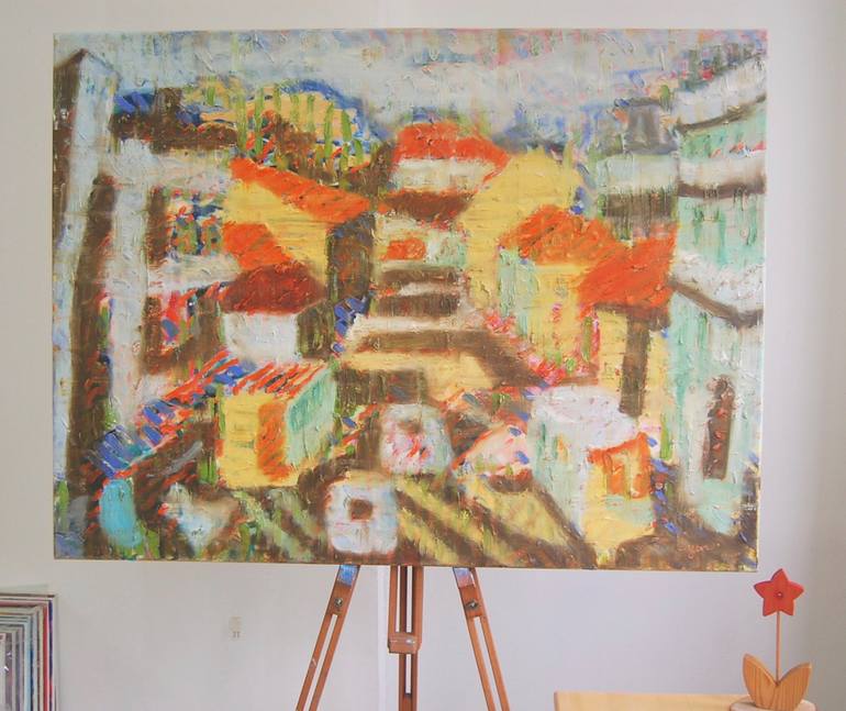 Original Art Deco Abstract Painting by HweeYen Ong