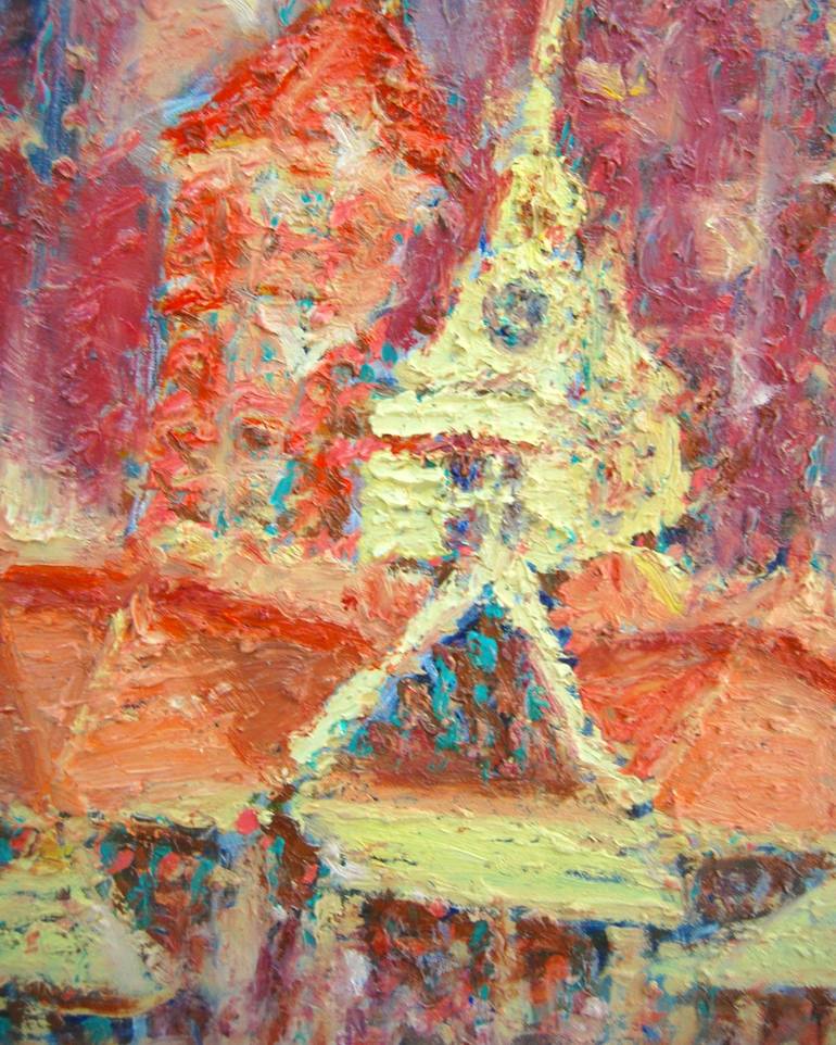 Original Folk Architecture Painting by Hweeyen Ong