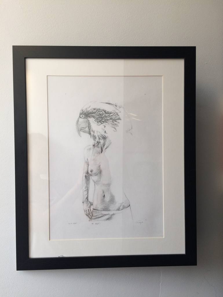 Original Fine Art Nude Drawing by Gintare Ulyte
