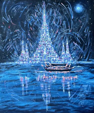 Original Abstract Expressionism Architecture Painting by Gala  Agape