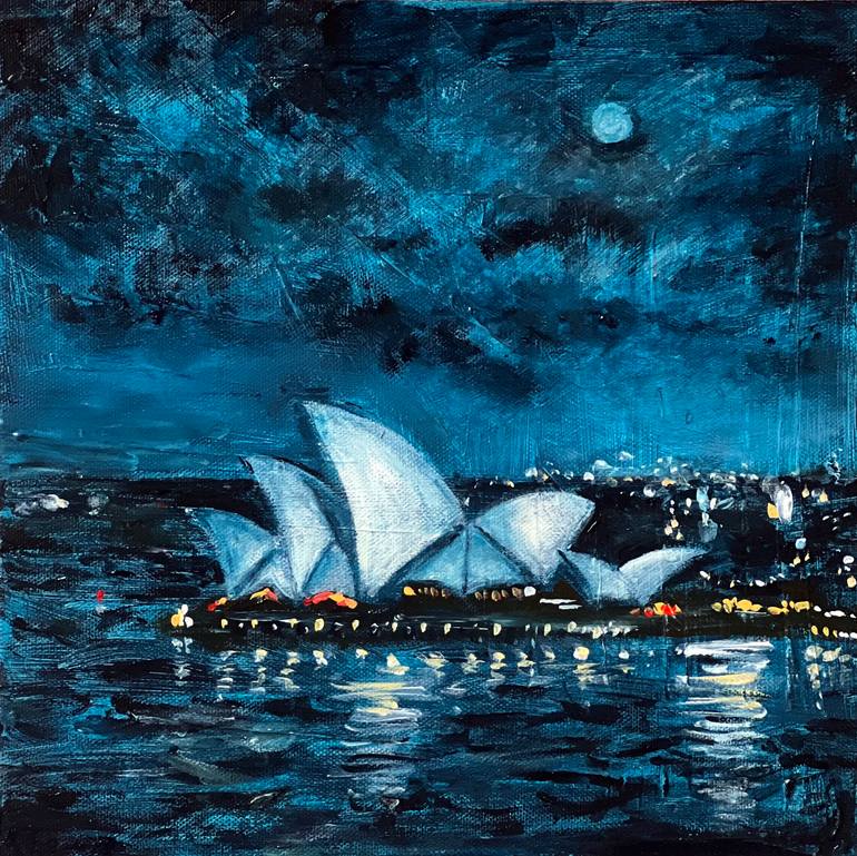 Original Expressionism Cities Painting by Gala  Agape