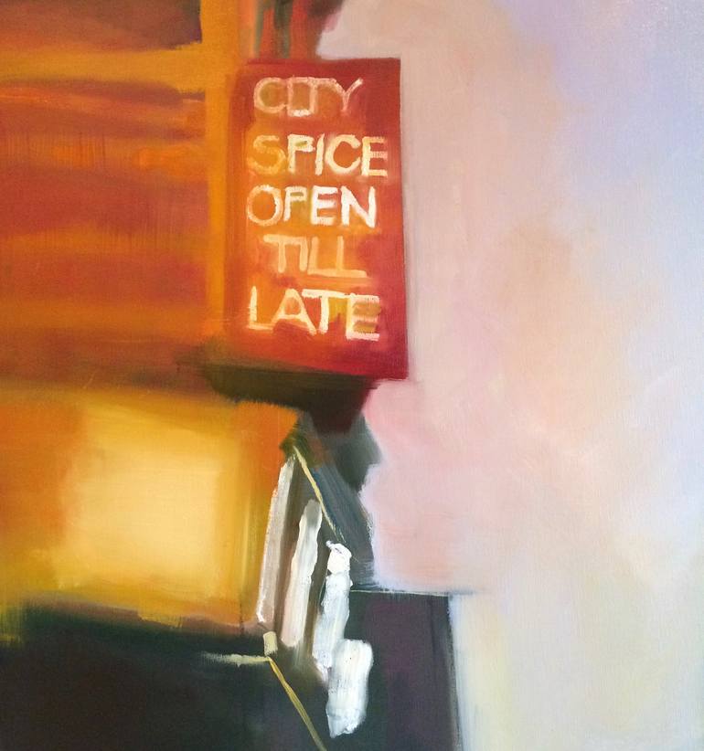 Original Abstract Cities Painting by Jane Kell