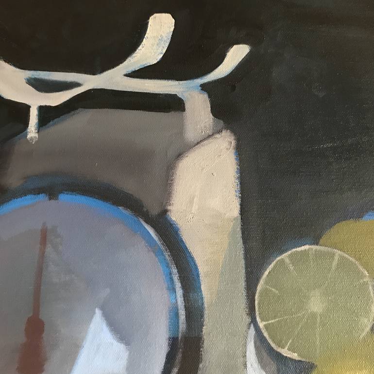 Original Abstract Still Life Painting by jane kell