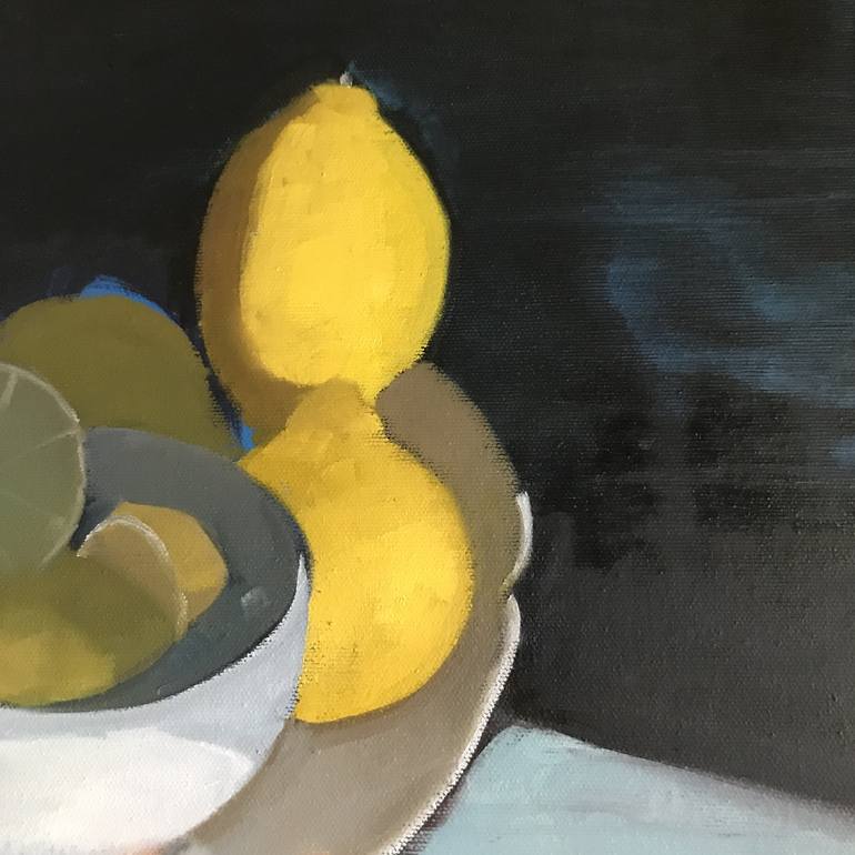 Original Abstract Still Life Painting by jane kell