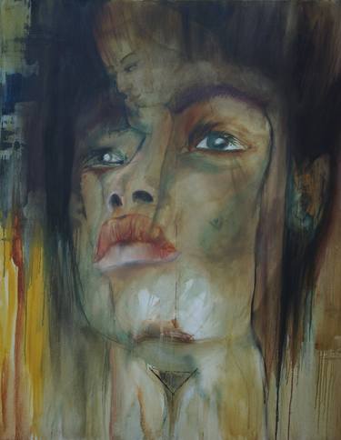Print of Expressionism Portrait Paintings by dominique mondo