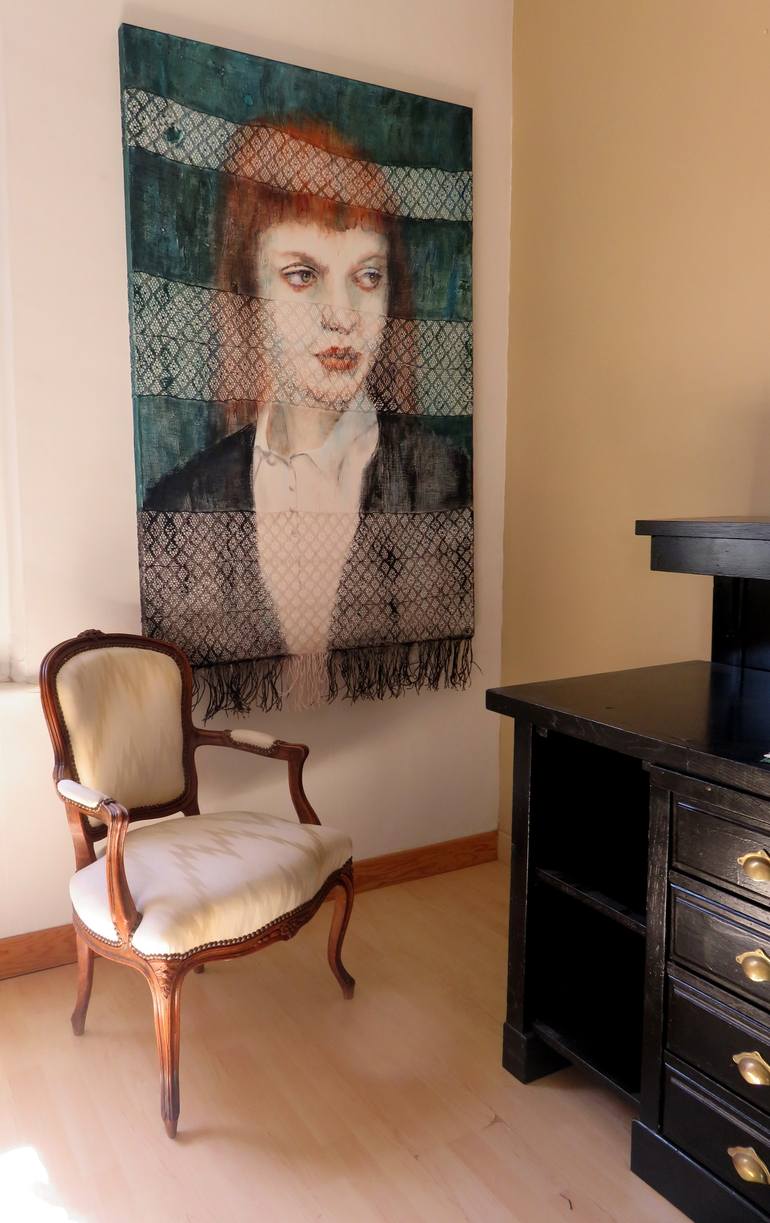 Original Portrait Painting by dominique mondo