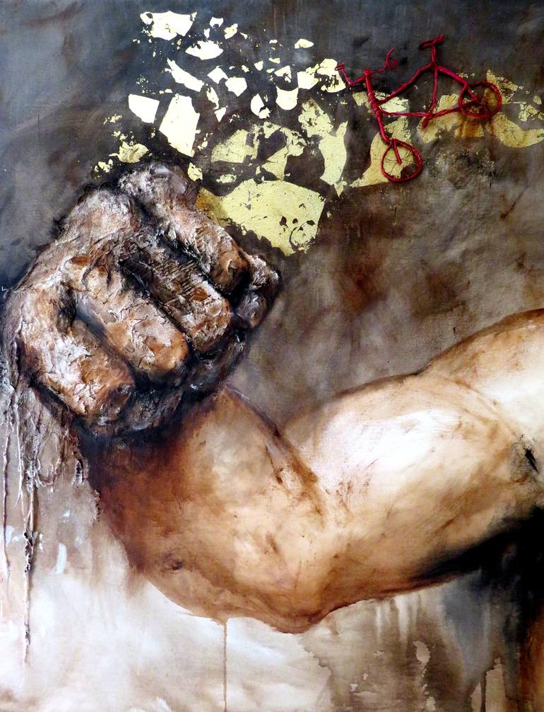 Original Expressionism People Painting by Dominique Mondo