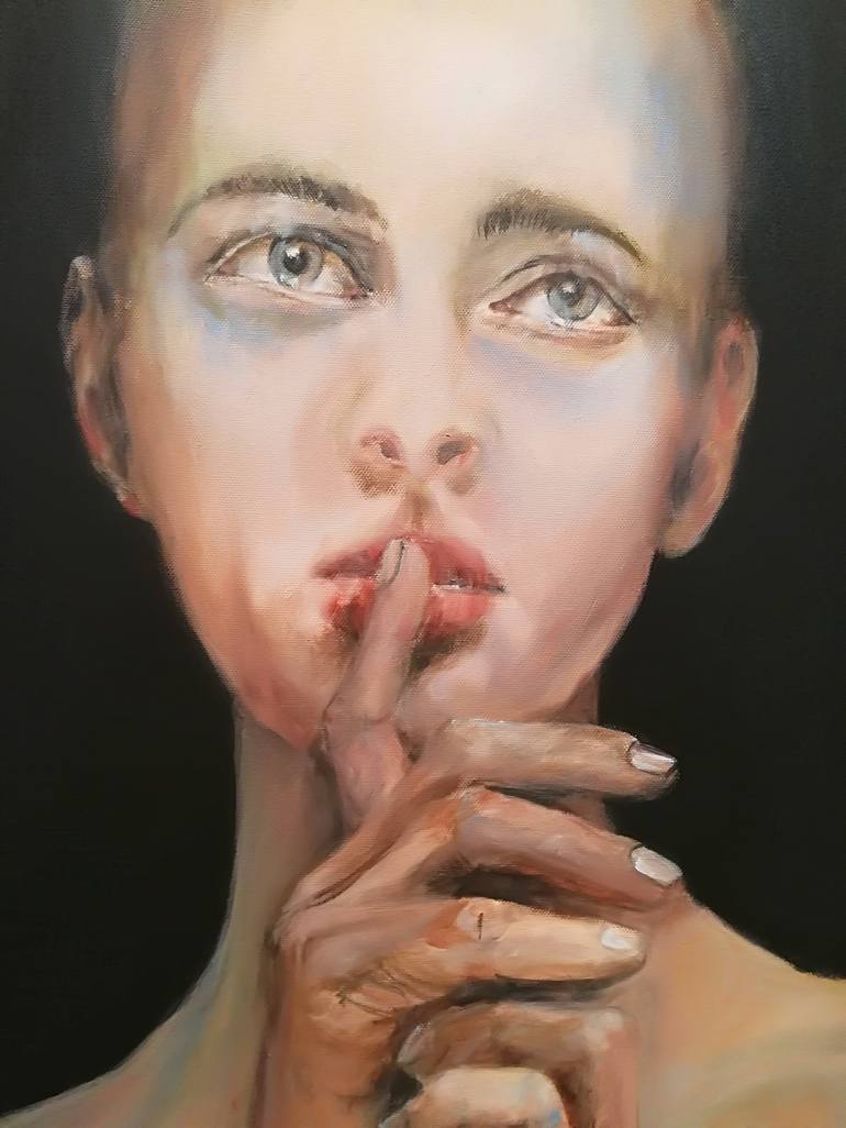 Original Figurative Portrait Painting by dominique mondo