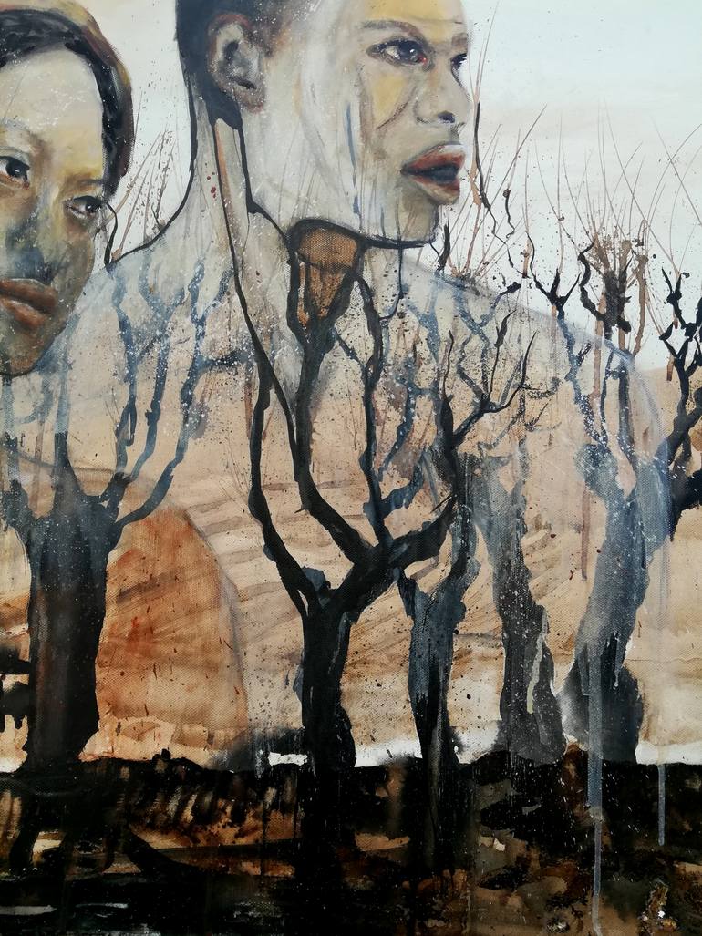 Original Figurative People Painting by Dominique Mondo