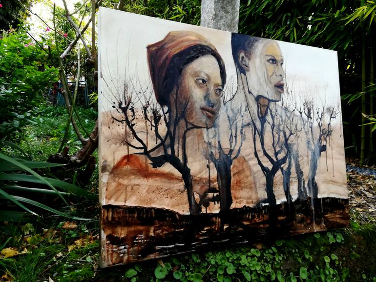 Original Figurative People Painting by Dominique Mondo