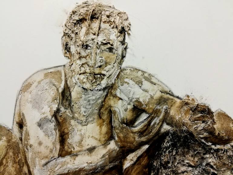Original Expressionism People Painting by Dominique Mondo