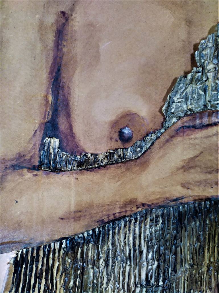 Original Expressionism People Painting by Dominique Mondo