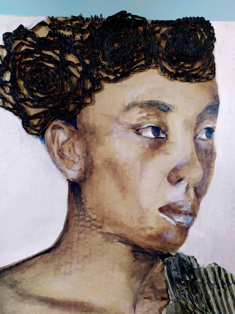 Original Expressionism People Painting by Dominique Mondo
